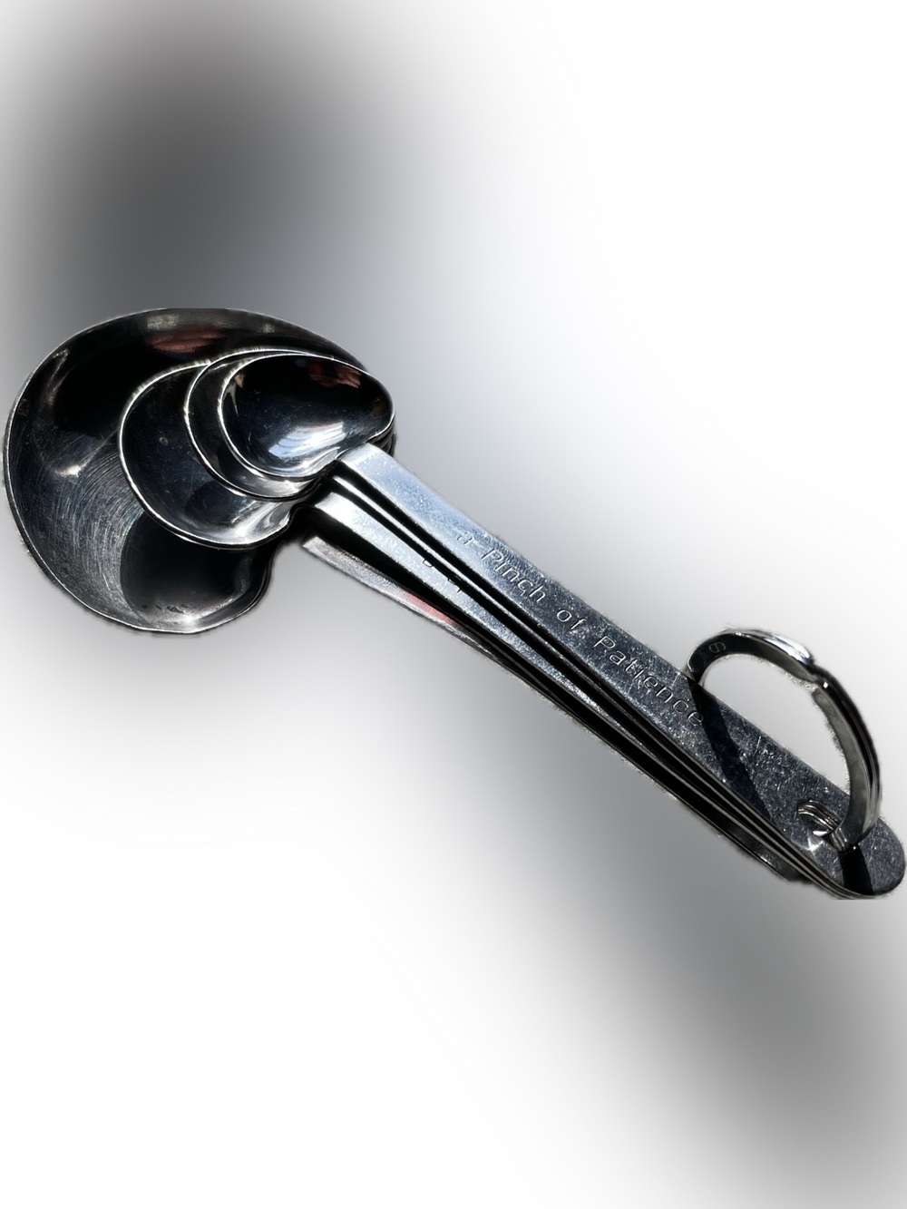 Kate Aspen “Beyond Love”Stainless Steel Measuring Spoon Set in Silver